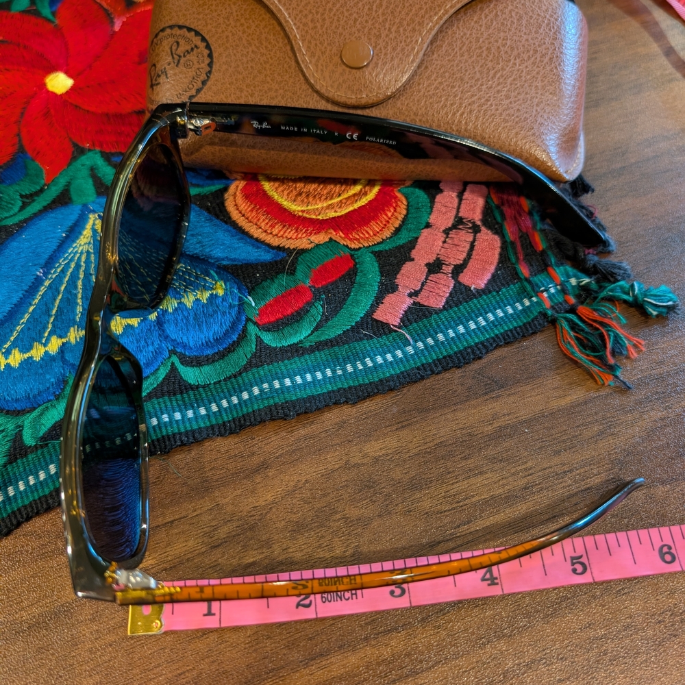 Ray-Ban Tortoiseshell Brown New Wayfarer Sunglasses w/ Polarized Lenses ($231) - Picture 11 of 14